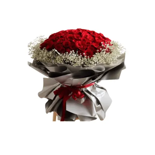 hand buket bunga belendung