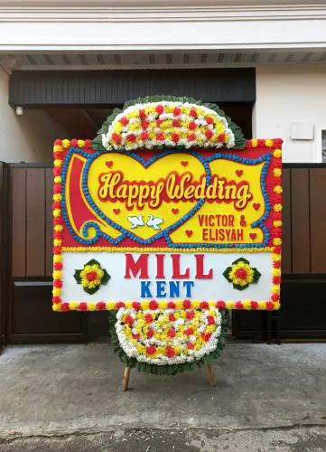 Papan Bunga Pernikahan belendung