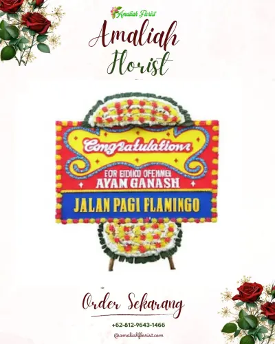 Bunga Papan Congratulation belendung